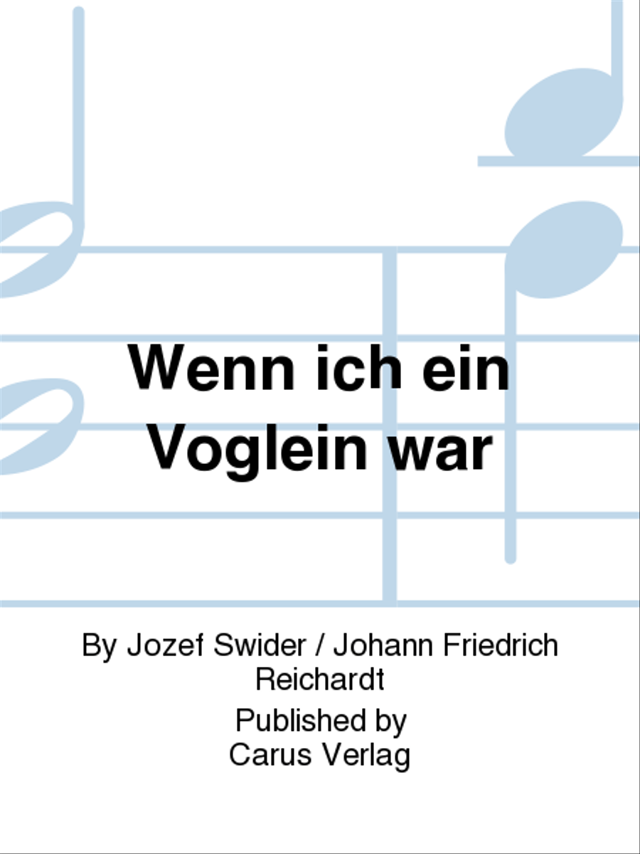 Wenn ich ein Voglein war 4-Part scores gallery preview page 1