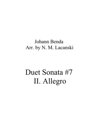 Book cover for Duet Sonata #7 Movement 2 Allegro