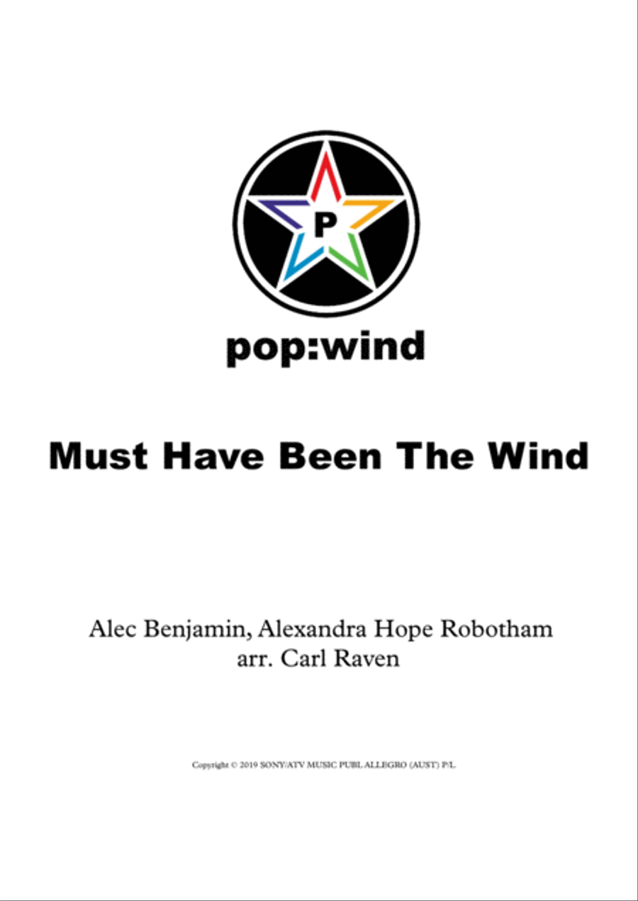 Must Have Been The Wind Alto Saxophone scores gallery preview page 1