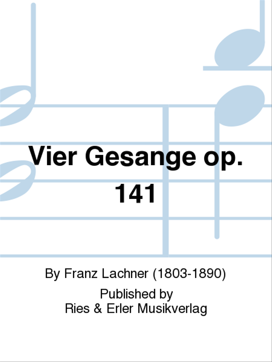 Vier Gesange Op. 141 Vier Gesange Op. 141 TTBB scores gallery preview page 1