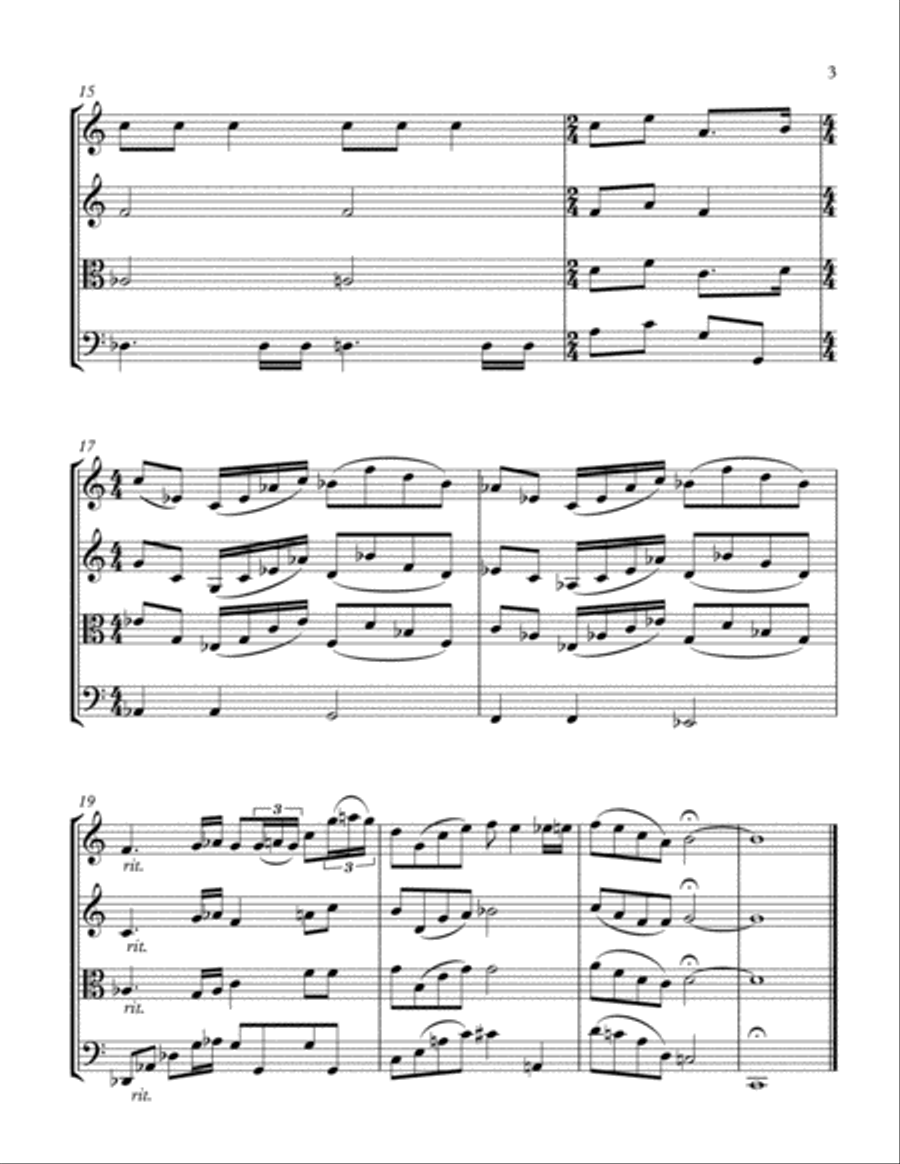 White Christmas String Quartet scores gallery preview page 4