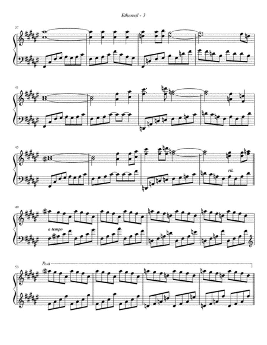 Ethereal Piano Solo scores gallery preview page 3