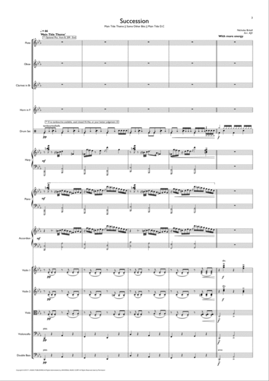 Succession Theme Large Ensemble scores gallery preview page 3