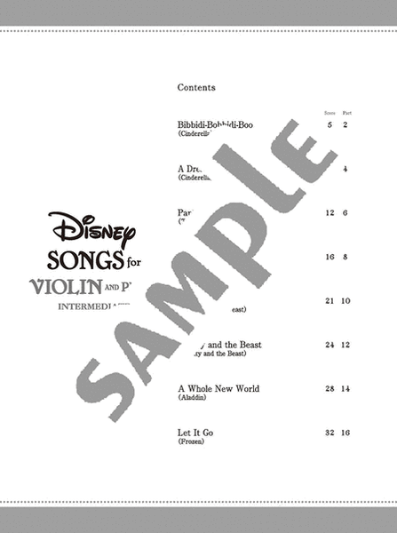 Disney Songs for Violin and Piano/English Version image number null