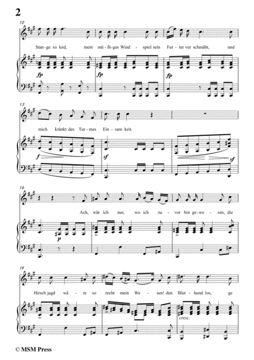Schubert-Lied des gefangenen Jäger,Op.52 No.7,in f sharp minor,for Voice&Piano image number null