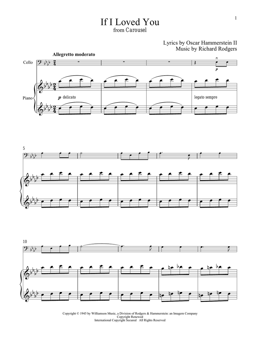 If I Loved You (from Carousel) Piano scores gallery preview page 1