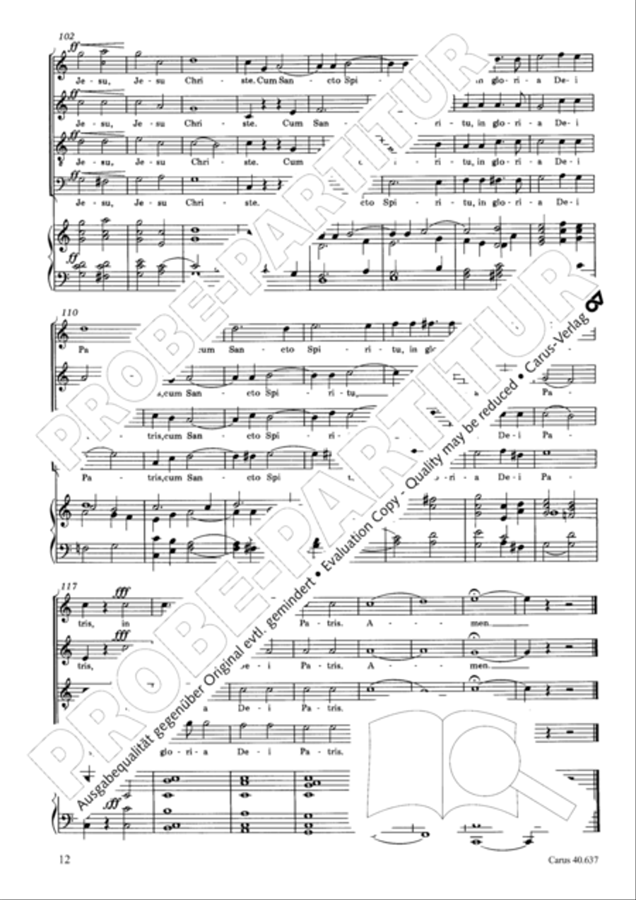 Messe breve no. 6 aux cathedrales 4-Part scores gallery preview page 17