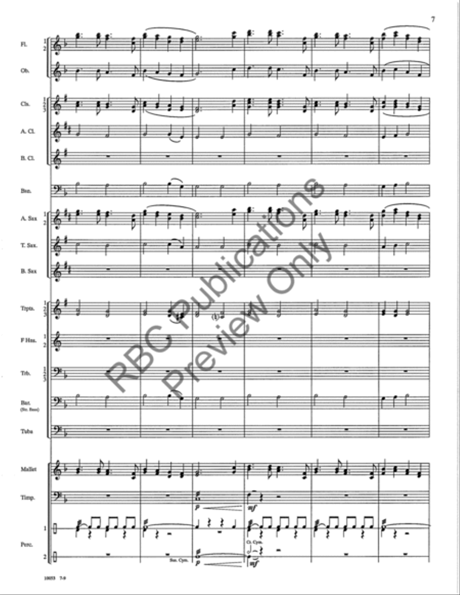 Lyrico For Winds Concert Band scores gallery preview page 10