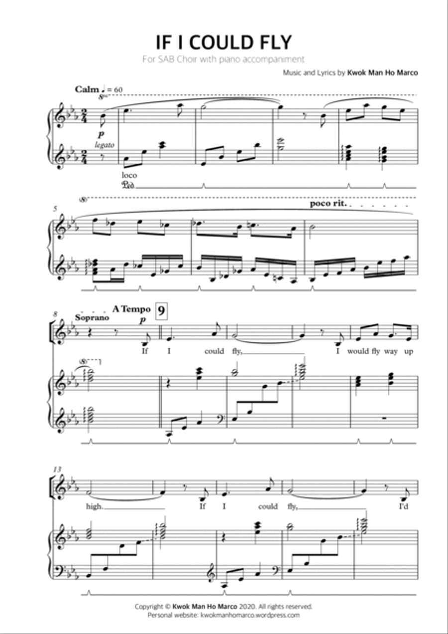 If I Could Fly 3-Part scores gallery preview page 3