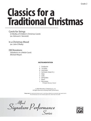 Book cover for Classics for a Traditional Christmas, Level 2: Score