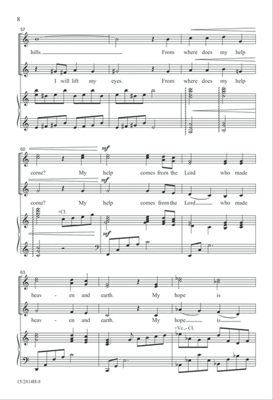 I Will Lift My Eyes SSA scores gallery preview page 8