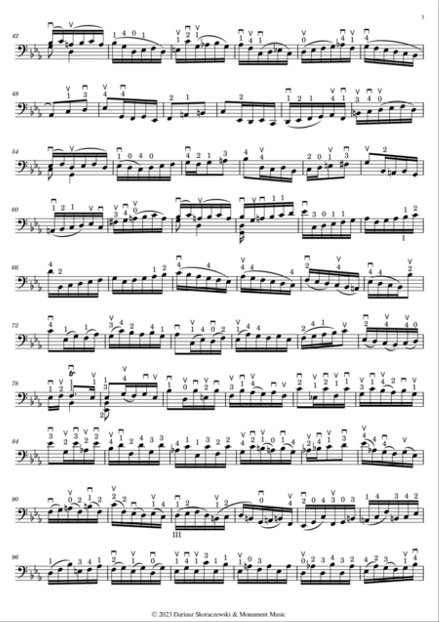 Bach - Suite No. 5 for Cello Solo in C Minor, BWV 1011 Chamber Music scores gallery preview page 3