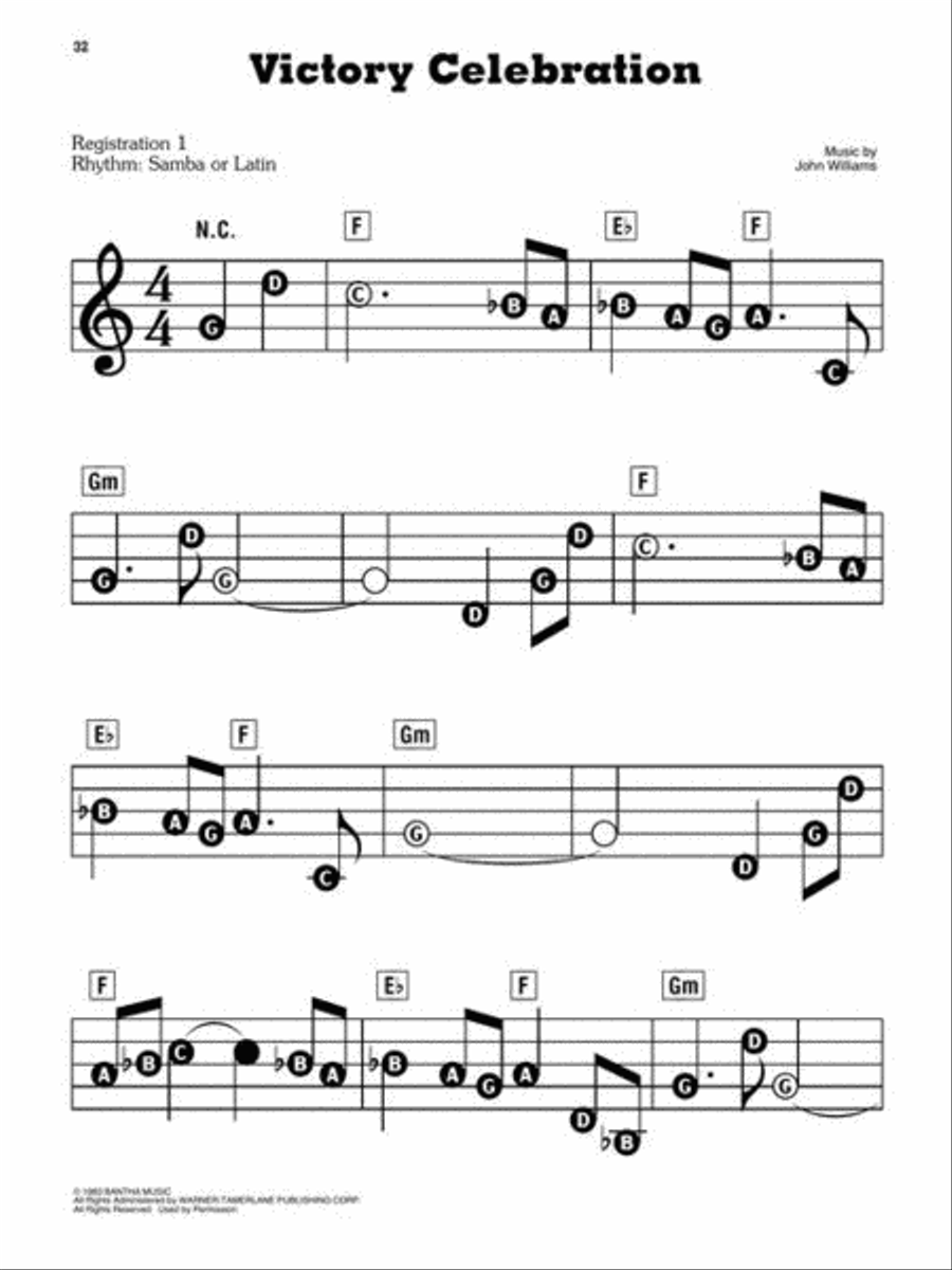Star Wars Electronic Keyboard scores gallery preview page 6