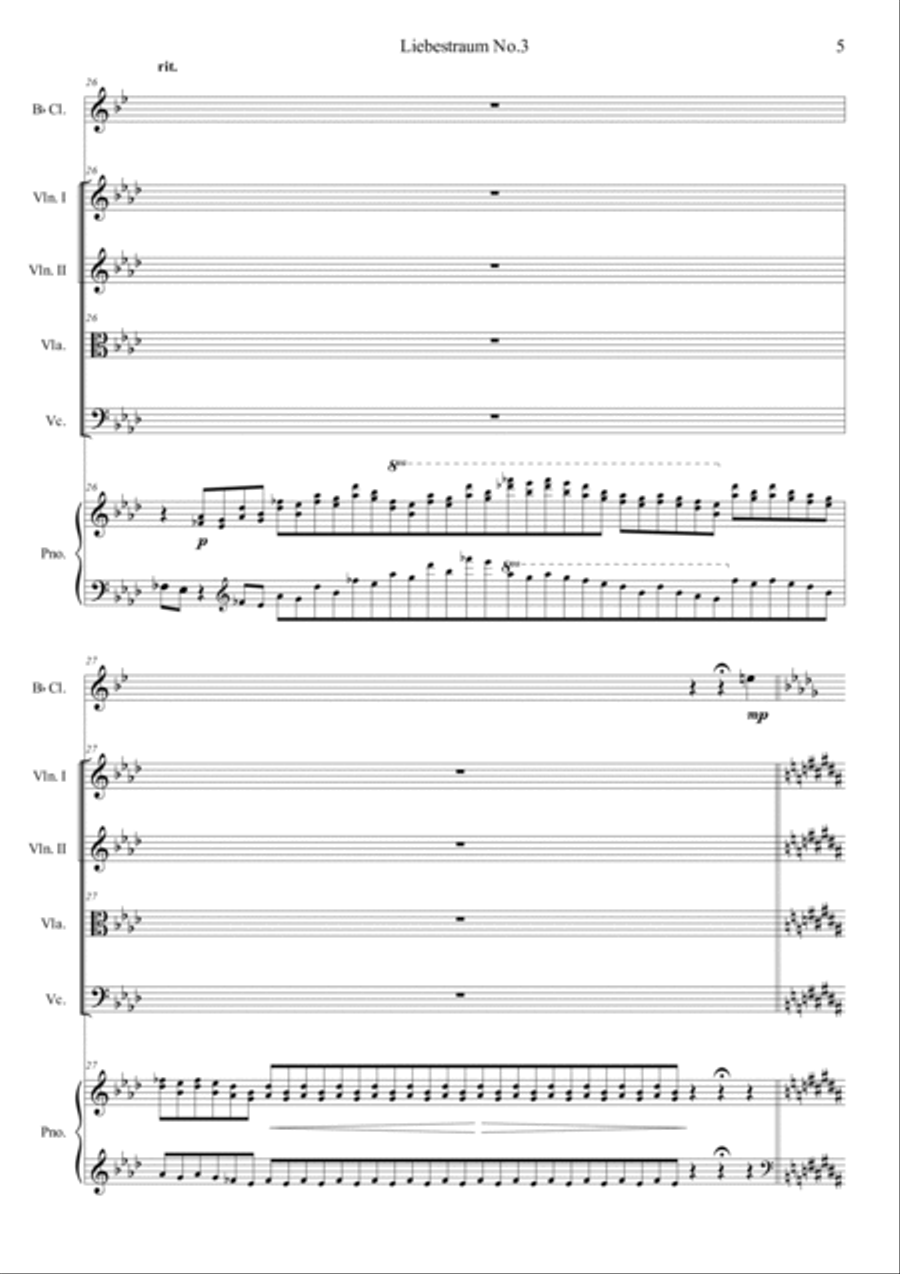 Liebestraum, S.541 No.3 Orchestra scores gallery preview page 5