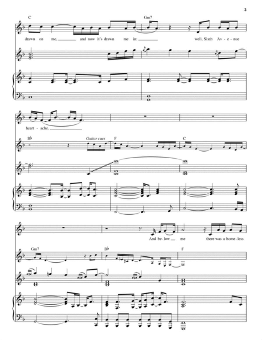 6th Avenue Heartache 6th Avenue Heartache Piano scores gallery preview page 3