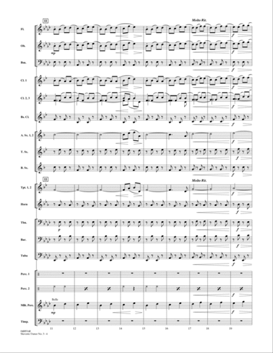 Slavonic Dance No. 3 - Full Score Concert Band scores gallery preview page 4