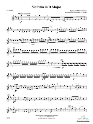 Sinfonia in D Major: 1st Violin