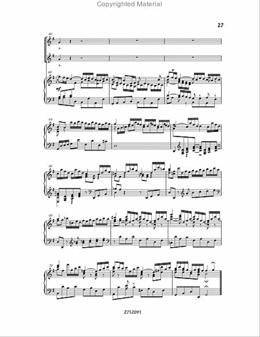 Cantata No. 191: Gloria in Excelsis Deo, BWV 191 4-Part scores gallery preview page 27