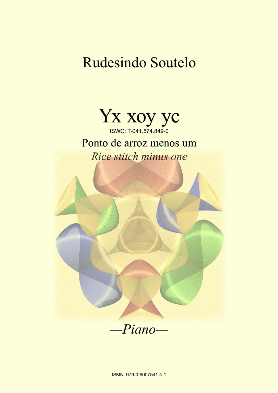 Yx xoy yc - Ponto de arroz menos um / Rice stitch minus one Piano Method scores gallery preview page 1