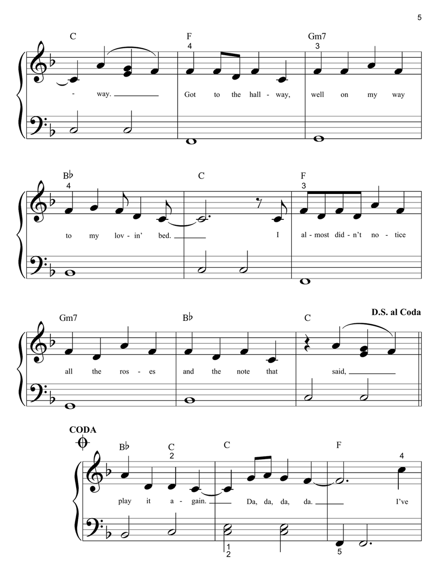 Our Song Easy Piano scores gallery preview page 5
