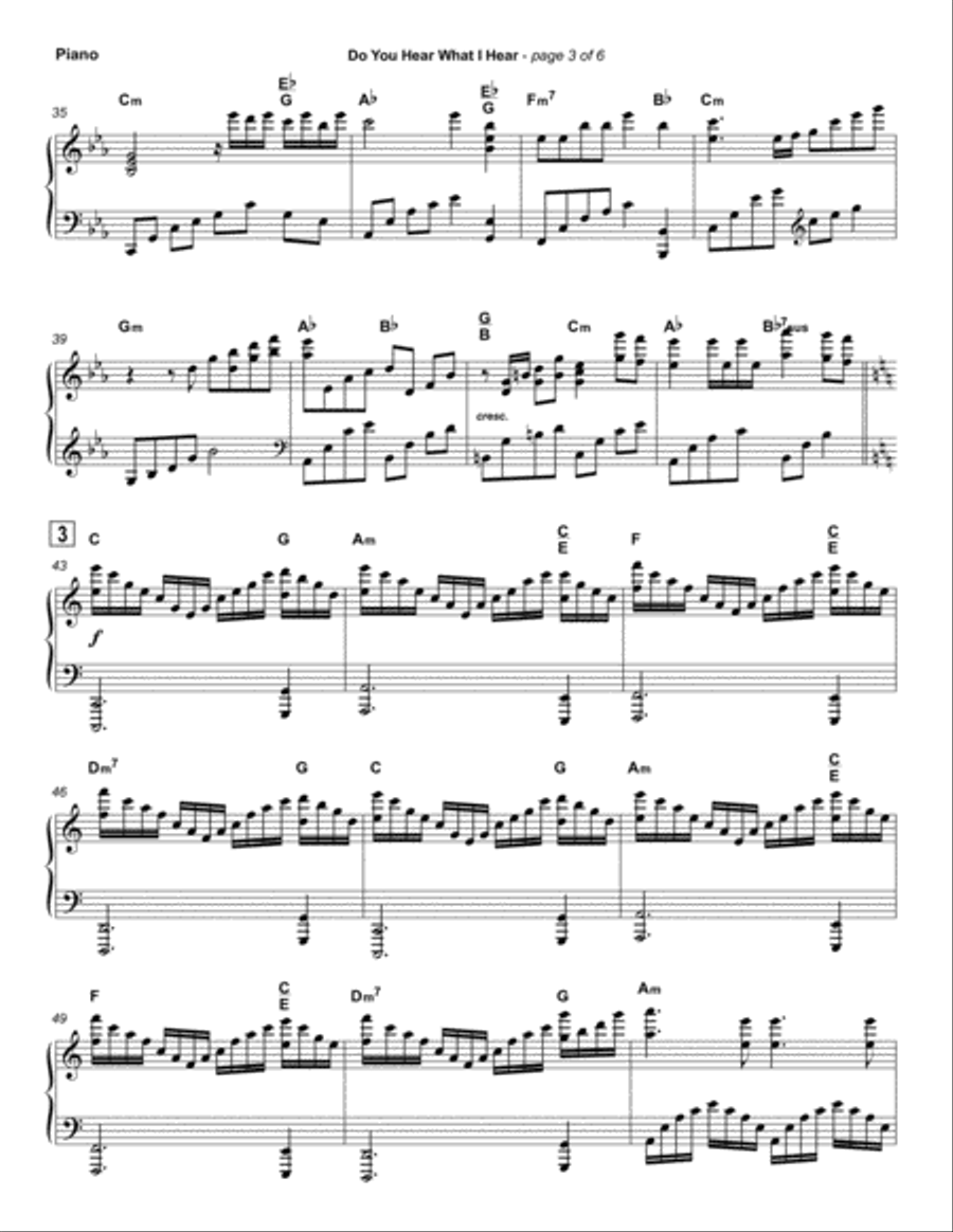 Do You Hear What I Hear Do You Hear What I Hear Piano Solo scores gallery preview page 4