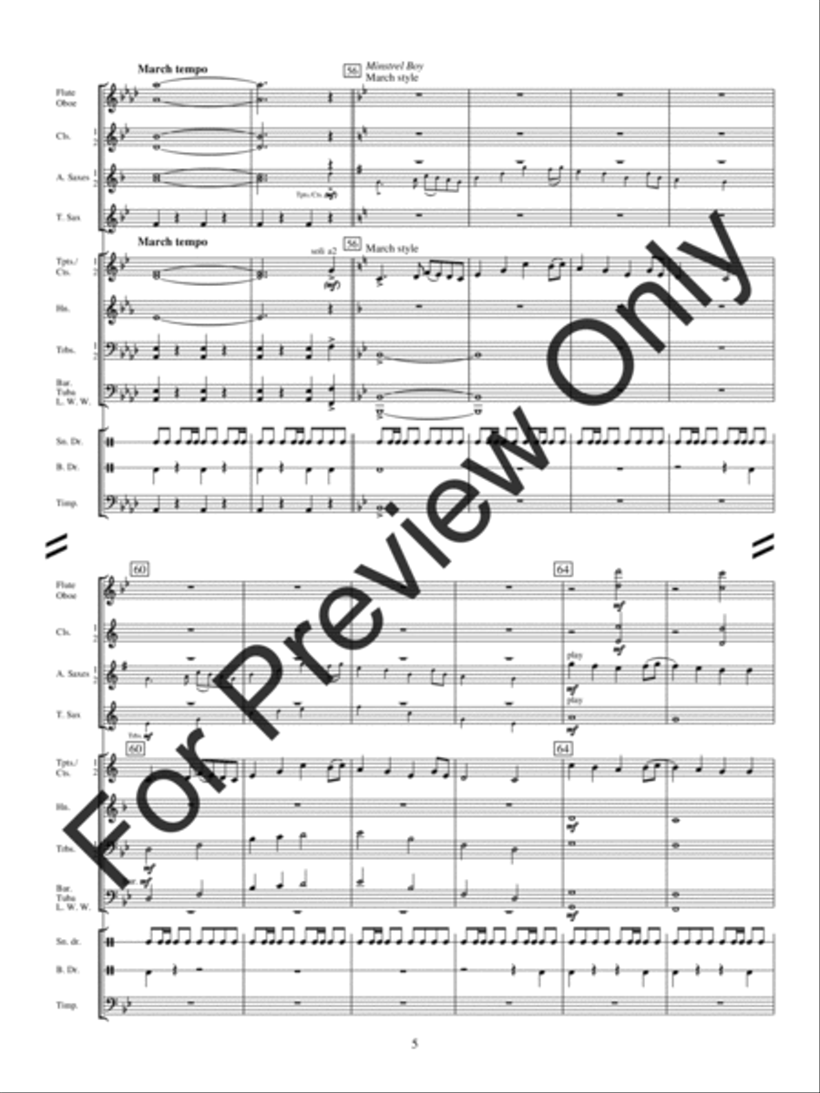 Irish Fantasy (Score) Concert Band scores gallery preview page 7