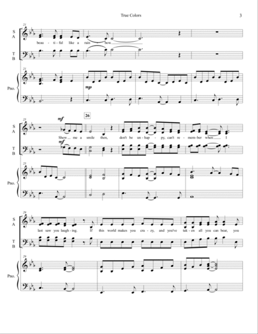 True Colors True Colors 4-Part scores gallery preview page 3