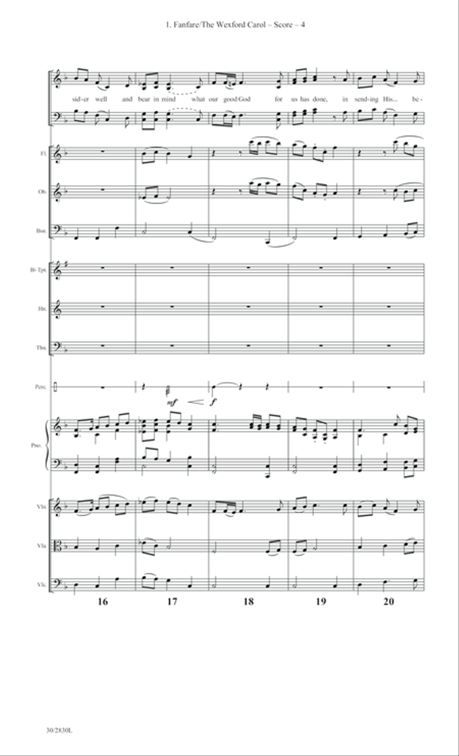A Blest Messiah Born - Full Score Choir scores gallery preview page 6