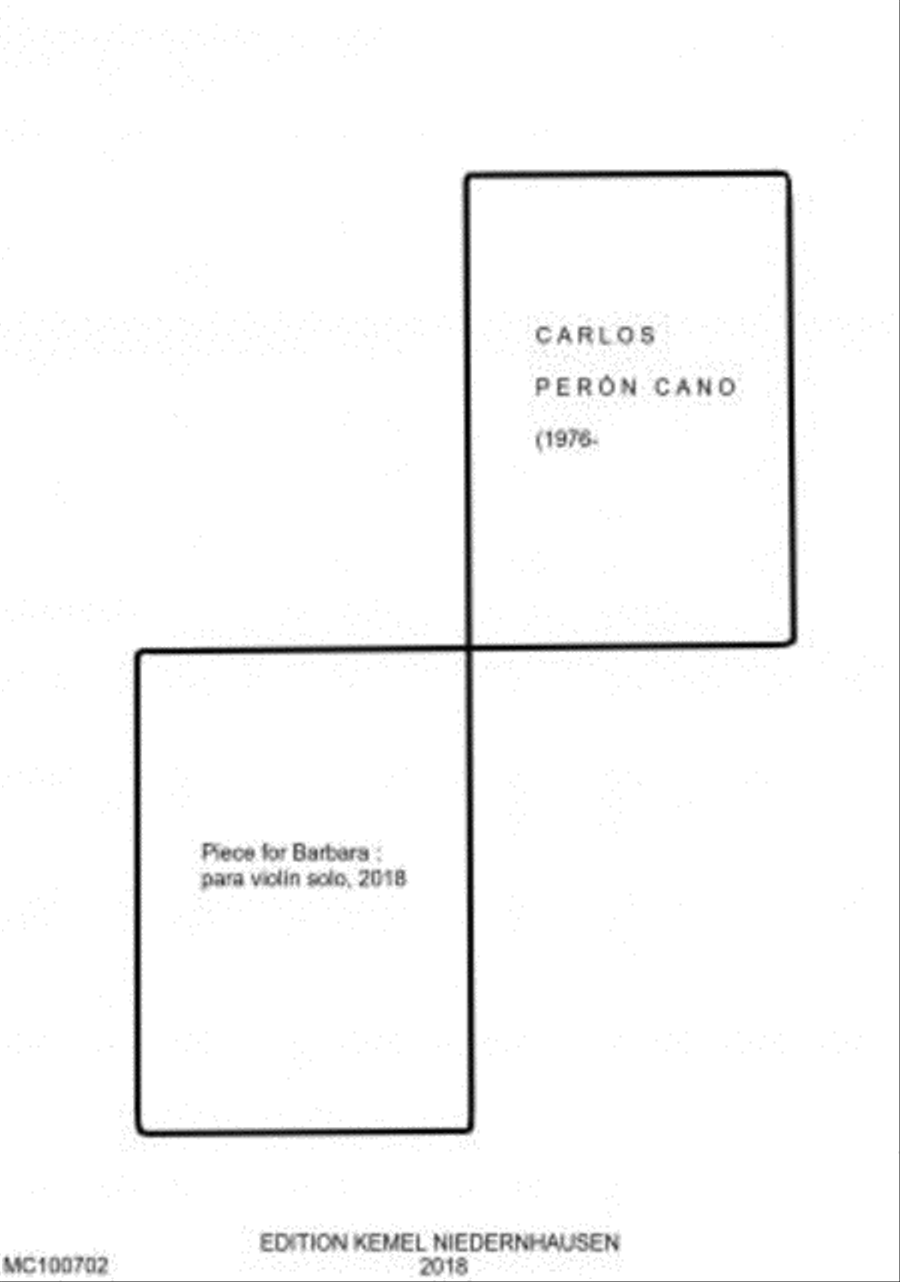 Piece for Barbara Violin Solo scores gallery preview page 1