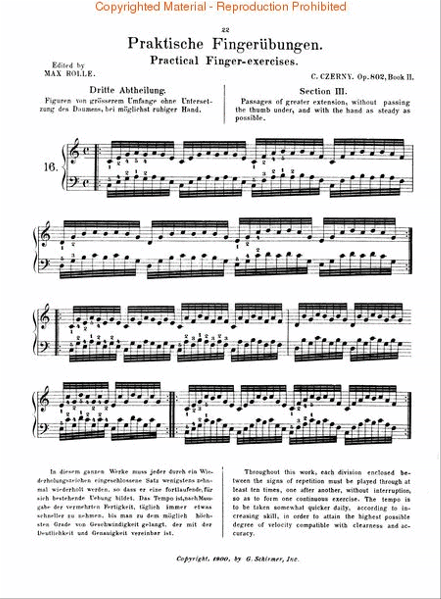 Practical Finger Exercises, Op. 802 (Complete) Piano Method scores gallery preview page 3
