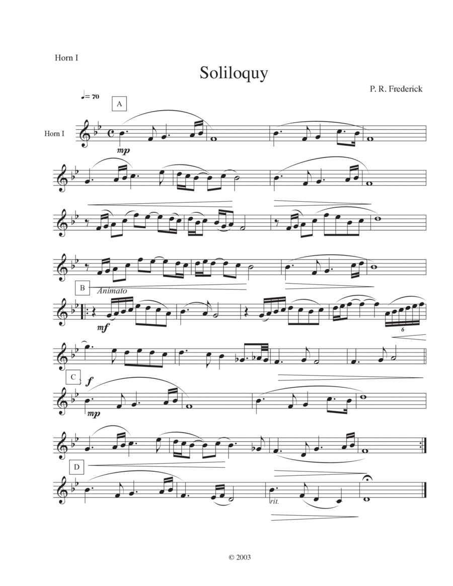 Soliloquy (French Horn Duet) image number null