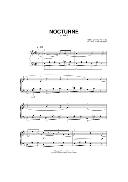 Nocturne in E Flat Major, Op.9, No.2 (arr. Hans-Gunter Heumann)