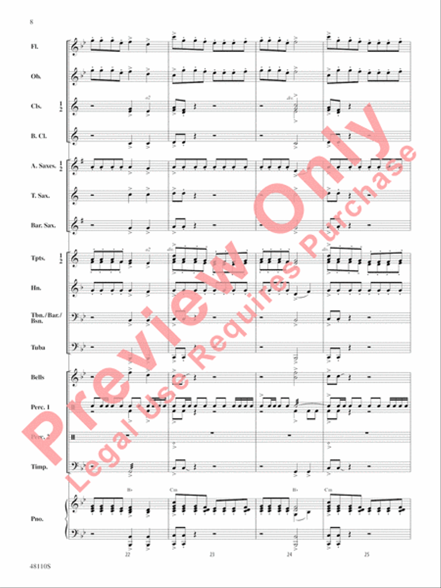 Escape from Thunder Mountain Concert Band scores gallery preview page 9