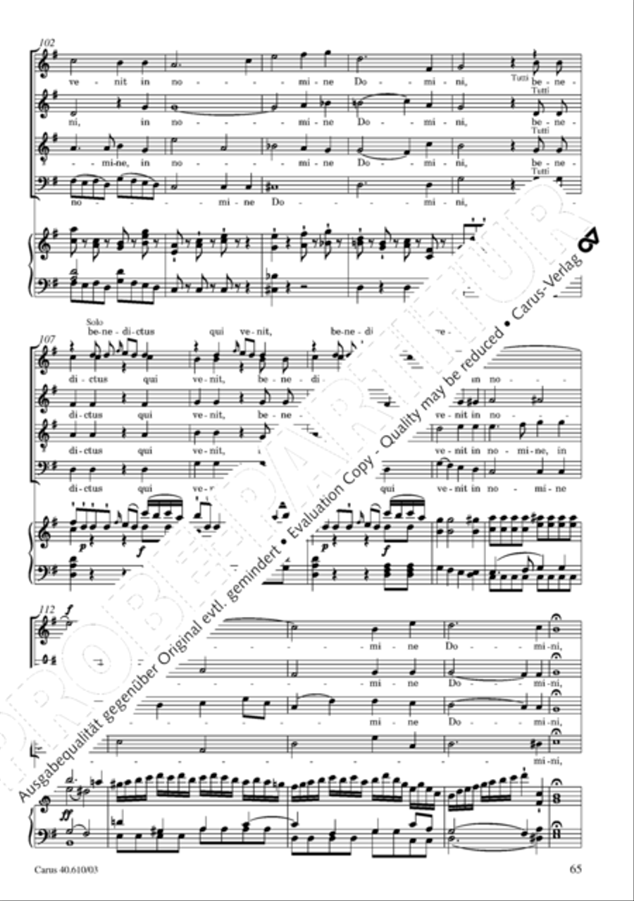 Theresienmesse in B 4-Part scores gallery preview page 66