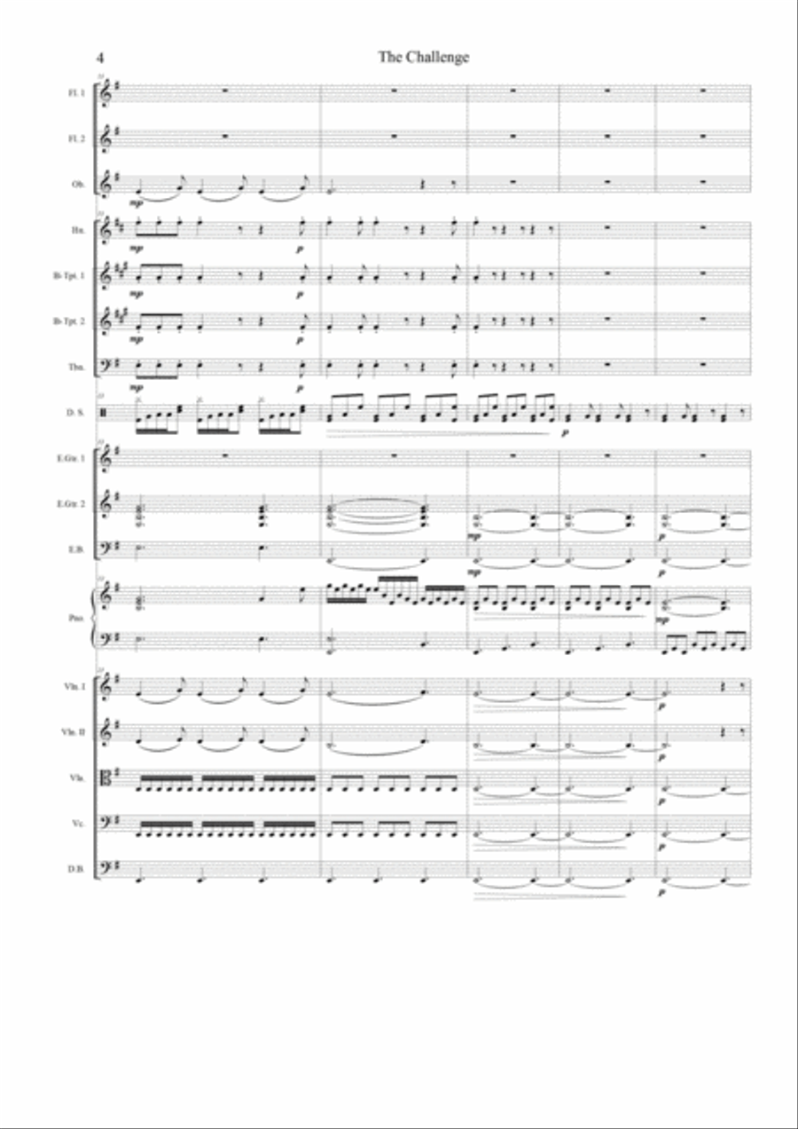 The Challenge - A Super Fantastic Concert For Electric Guitar And Orchestra Concert Band scores gallery preview page 4