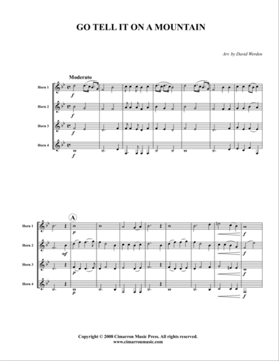 Holiday Treats, Complete Horn scores gallery preview page 1