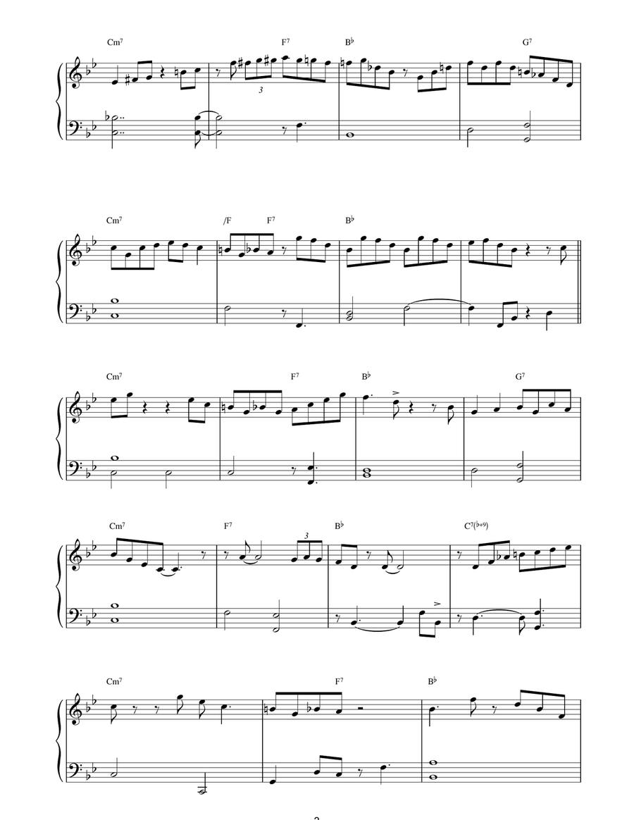 Perdido Piano Solo scores gallery preview page 3