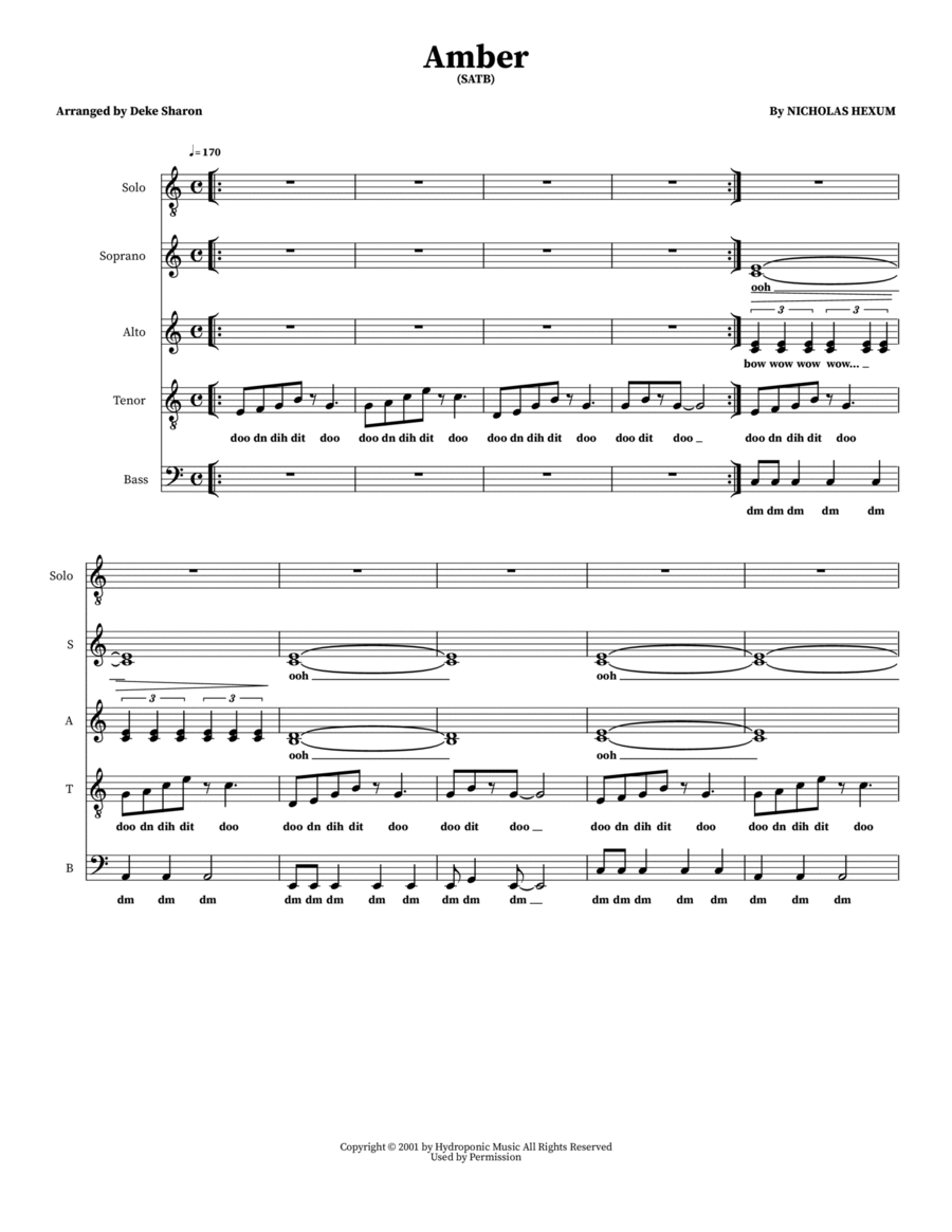 Amber 4-Part scores gallery preview page 1