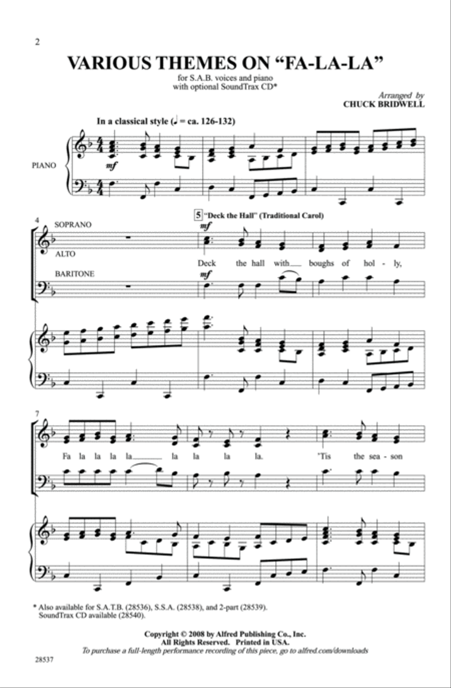 Various Themes on Fa-La-La 3-Part scores gallery preview page 2