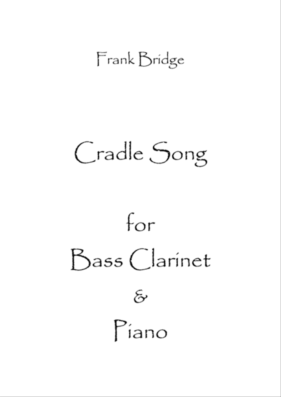 Cradle Song Cradle Song Bass Clarinet scores gallery preview page 1