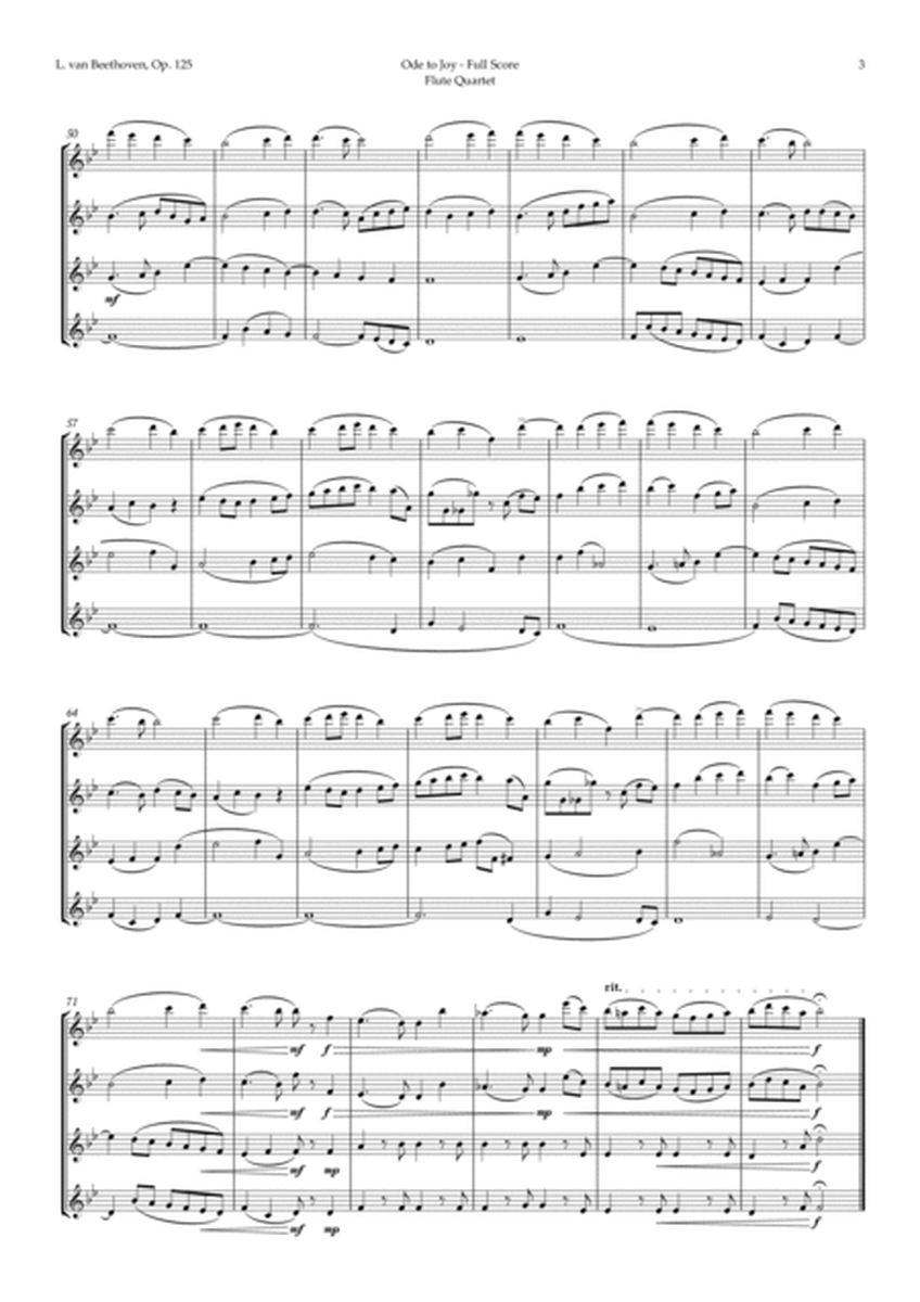 Ode to Joy by Beethoven for Flute Quartet image number null