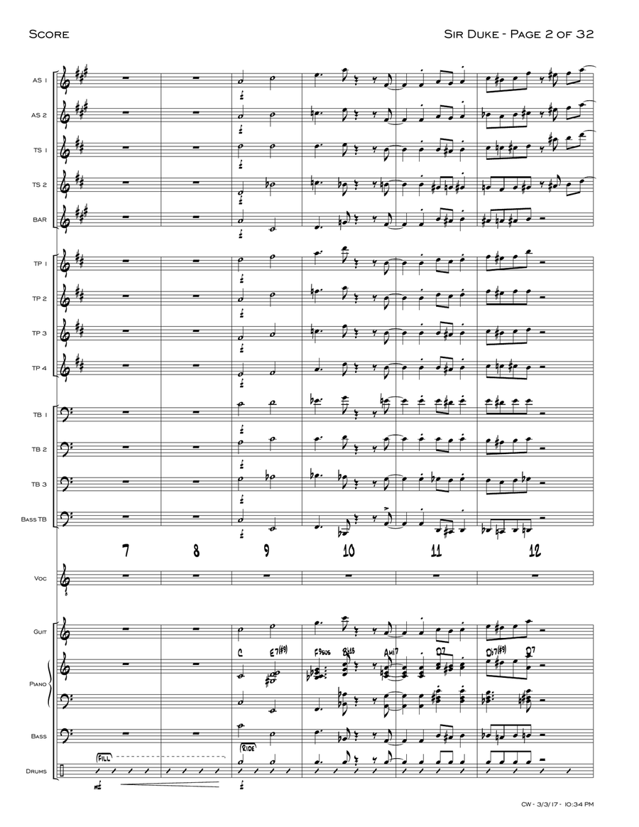 Sir Duke Jazz Ensemble scores gallery preview page 2