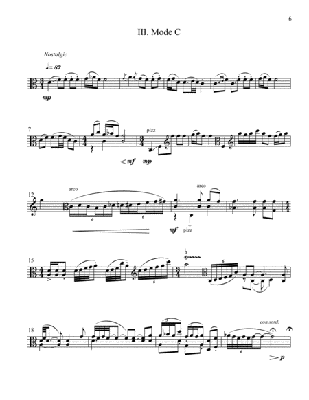 "Eight Little Sketches for Viola" (2010) Viola Solo - Digital Sheet Music
