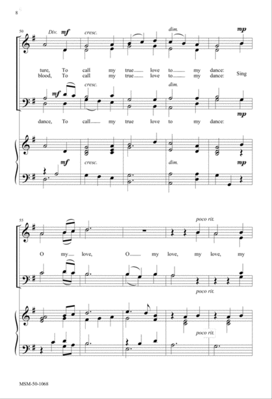 Tomorrow Shall Be My Dancing Day 4-Part scores gallery preview page 6