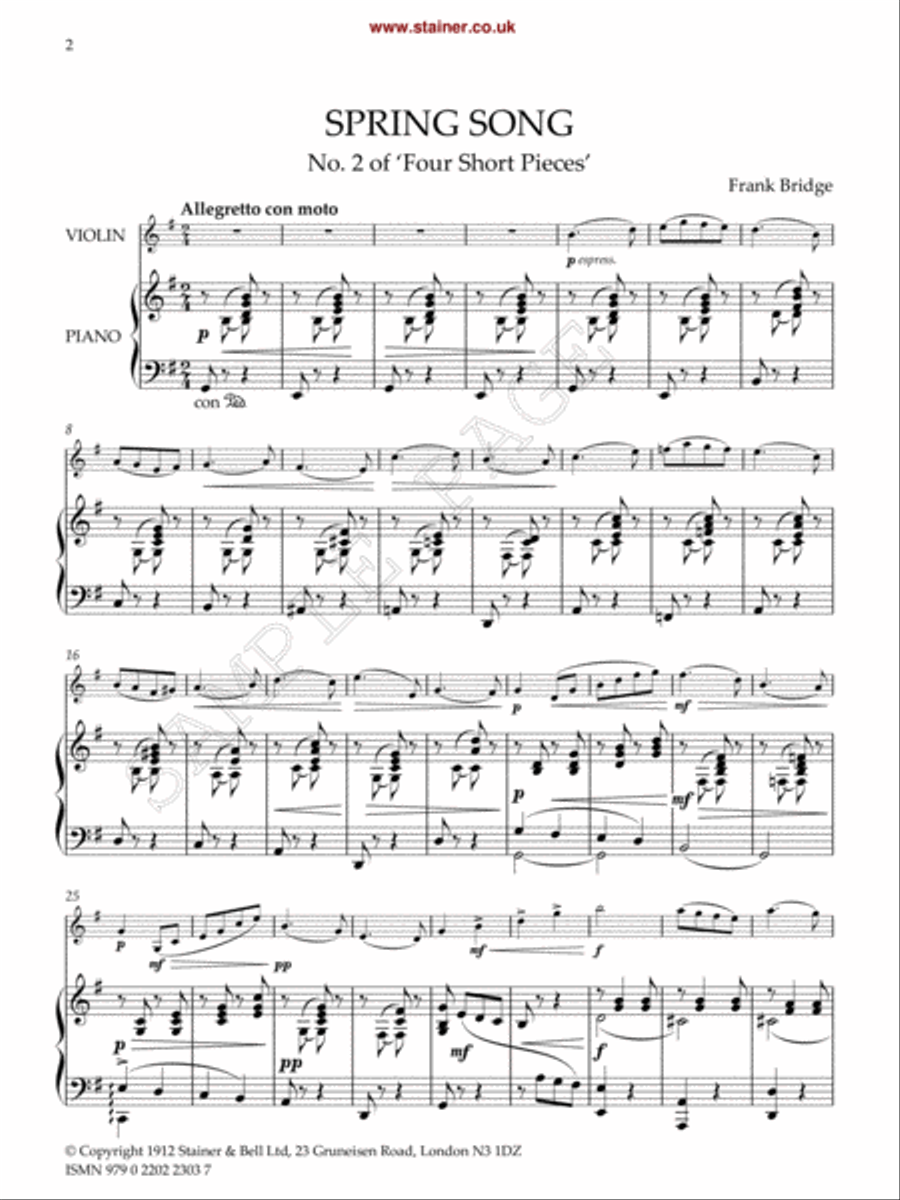 Spring Song and Lullaby. Vln & Pf Violin scores gallery preview page 2