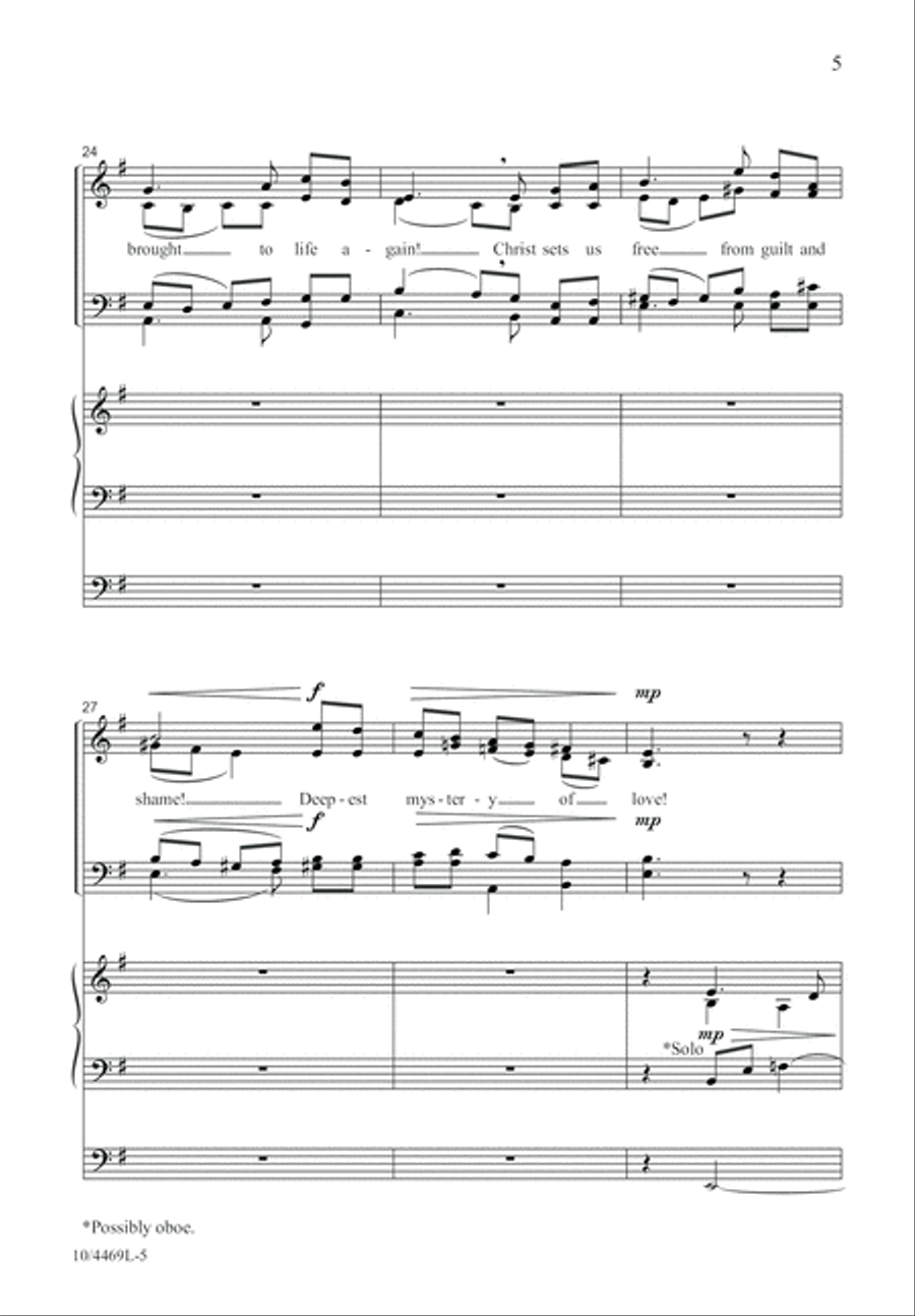 Deepest Mystery of Love 4-Part scores gallery preview page 6