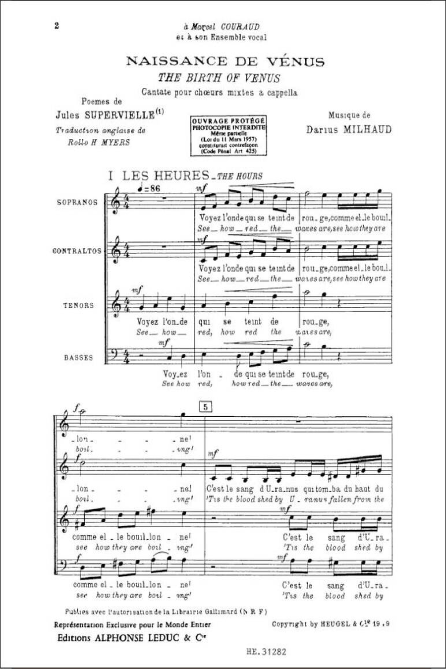 Naissance De Venus The Birth Of Venus Cantate School and Community scores gallery preview page 2