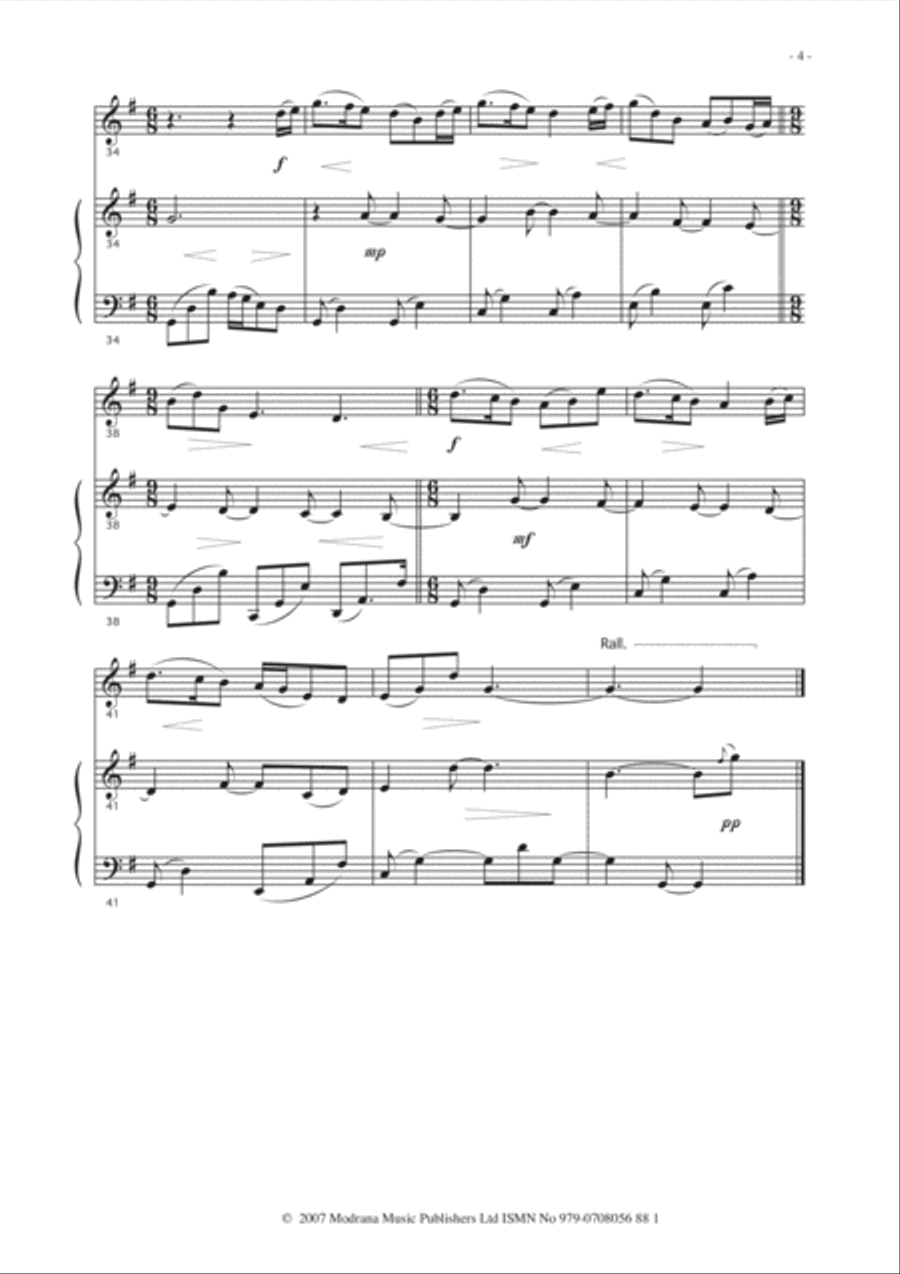Three Graded Impressionist Sketches for Oboe and Piano Piano scores gallery preview page 6