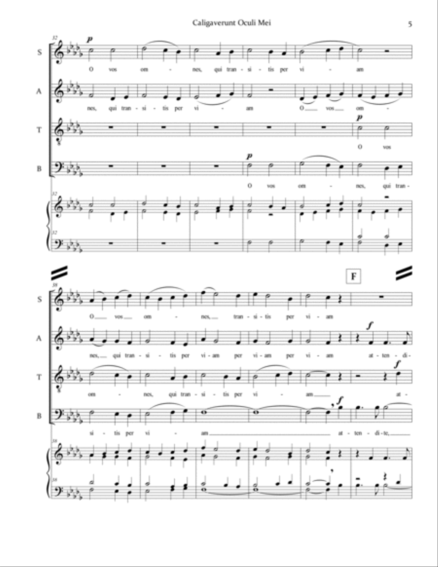Caligaverunt Oculi Mei 4-Part scores gallery preview page 5