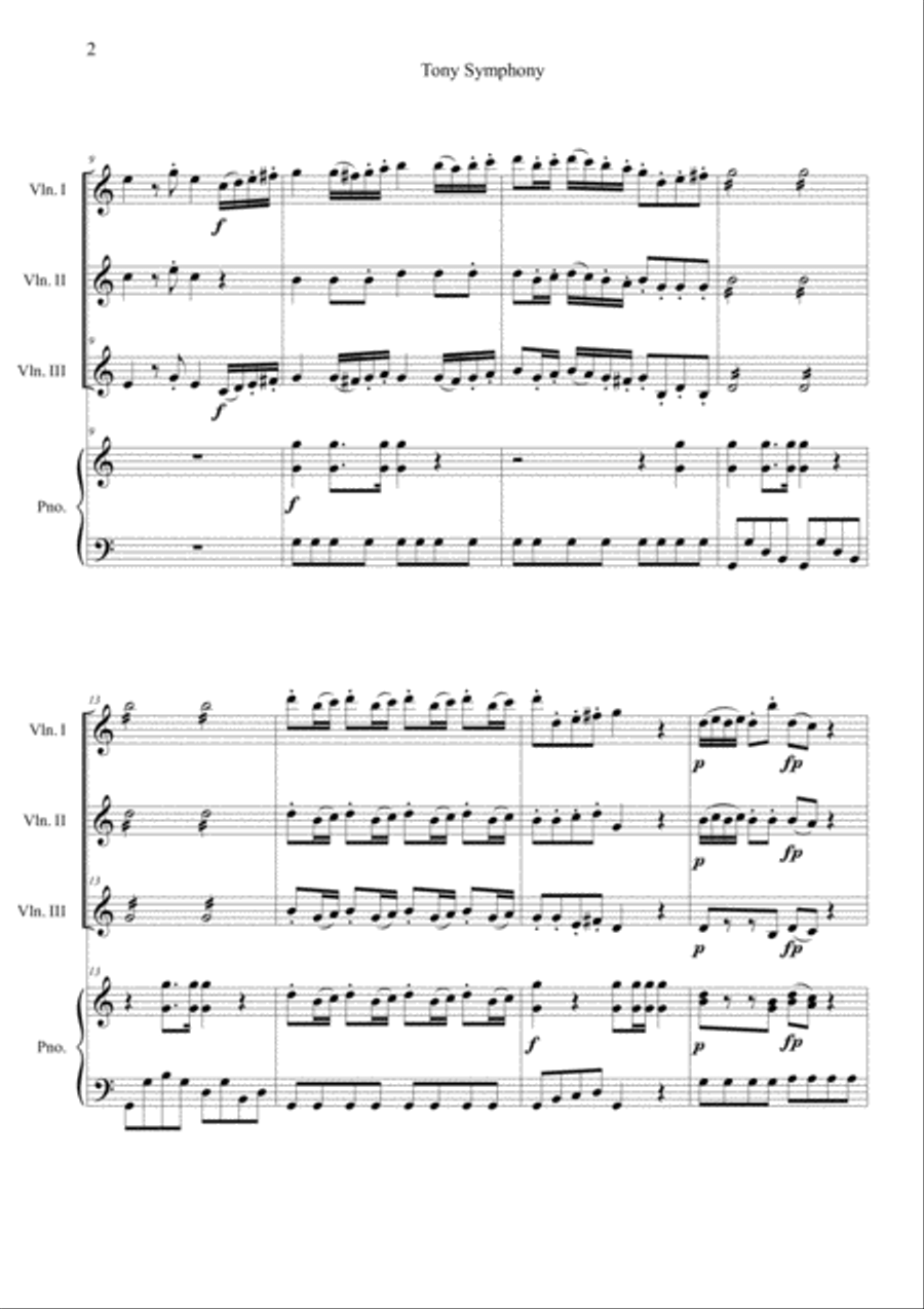 Toy Symphony Violin Solo scores gallery preview page 2
